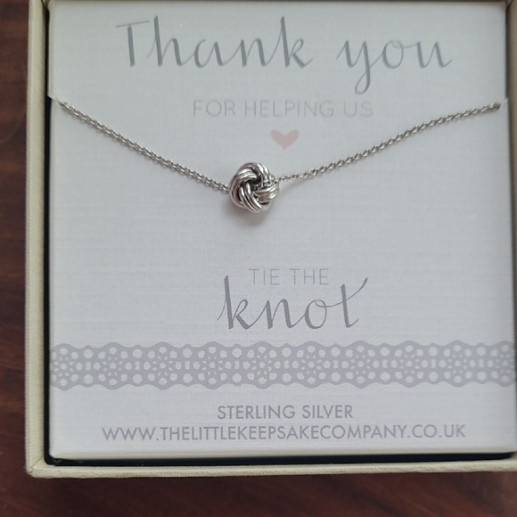 Jewelry - Silver Love Knot Necklace Minimalist Jewelry